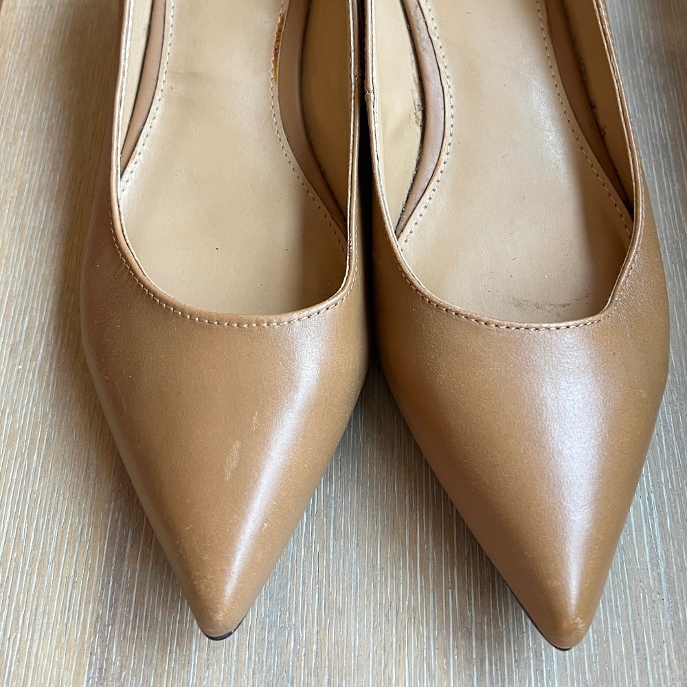 Nine West Nude Kitten Heel Pumps